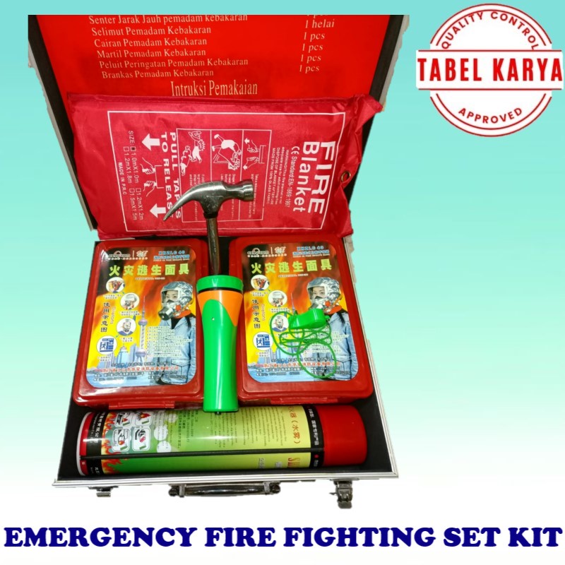EMERGENCY FIRE-FIGHTING SET KIT LENGKAP/PEMADAM KEBAKARAN MINI