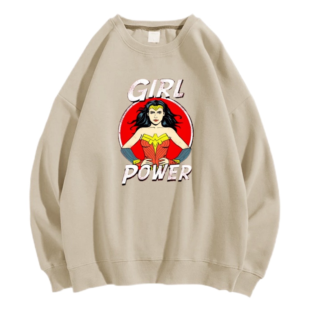 GIRL POWER SWEATER CREWNECK Size M-XXL GAWA