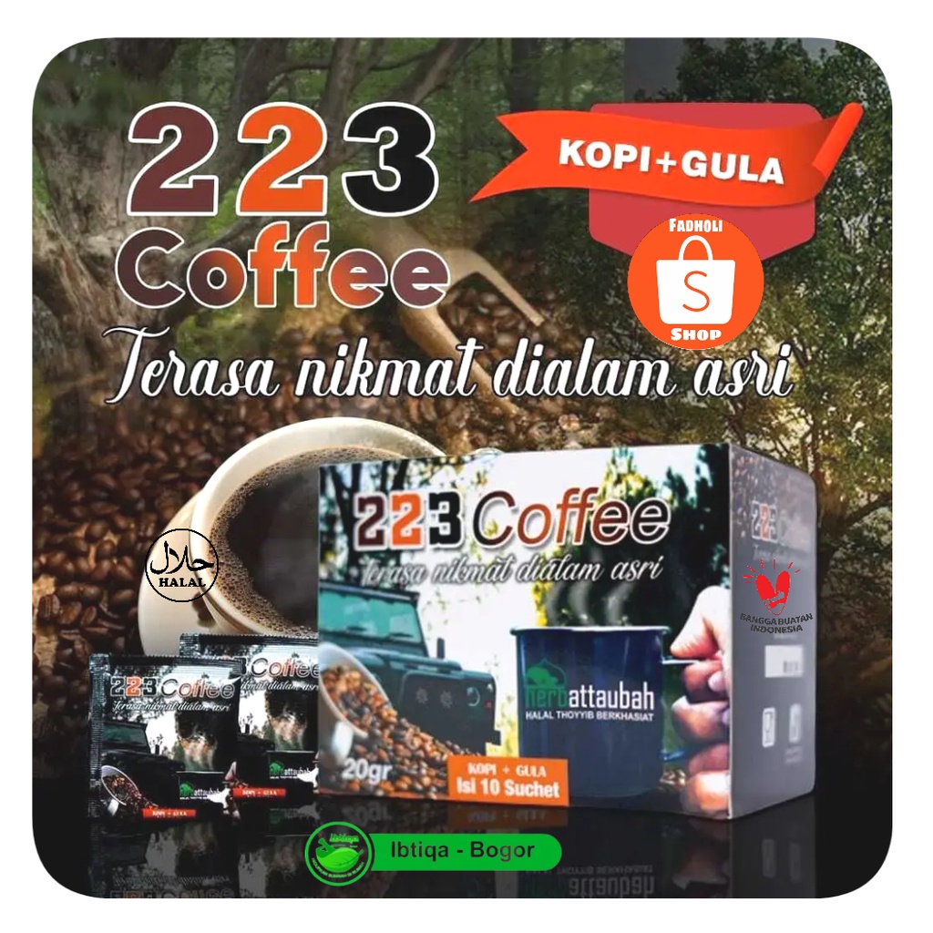 

223 Coffee Attaubah - Herbattaubah Halal Thoyyib Berkhasiat Isi 10 Sachet Dijamin 100% Original