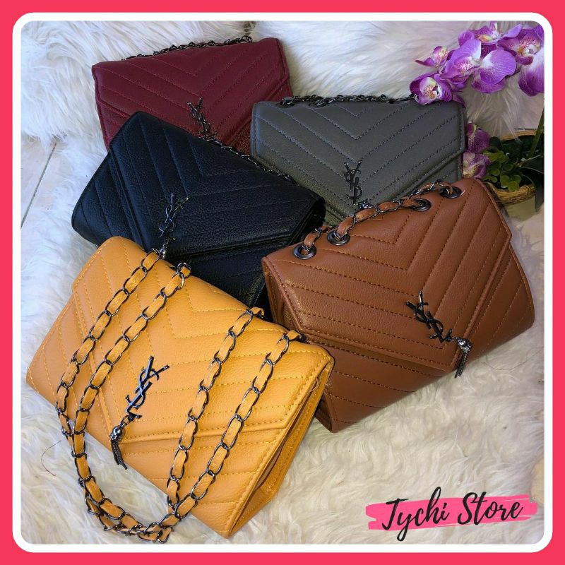 《TYCHI》 Tas Selempang Wanita Model YSL Import Ori - Sling Bag