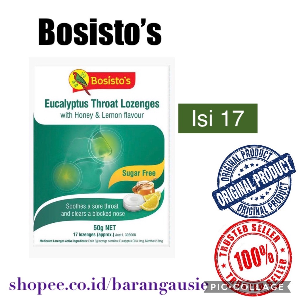 Jual Bosisto's Bosistos Eucalyptus Throat Lozenges Permen Tenggorokan