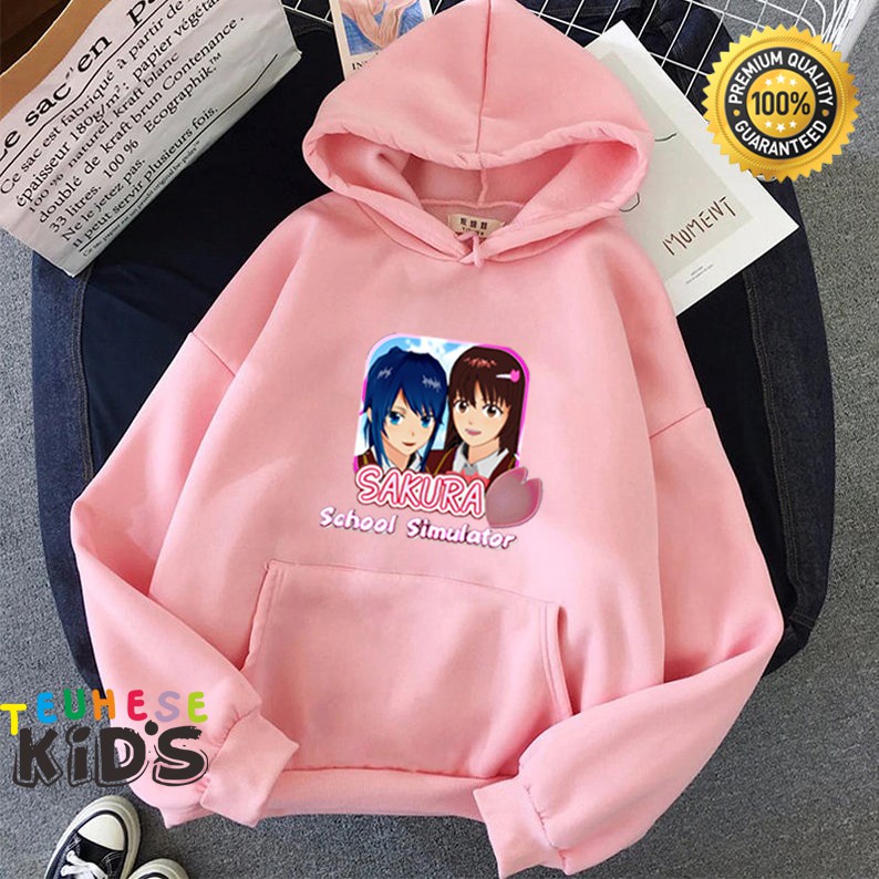 jaket hoodie anak motif gaming sakura sakura school simulator terbaru 02