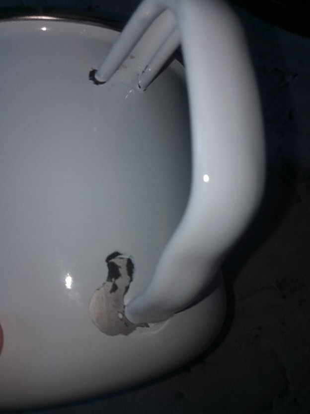 Ideal Mug Enamel Jadul Diameter 12 Cm Ber Motif Bunga Cantik