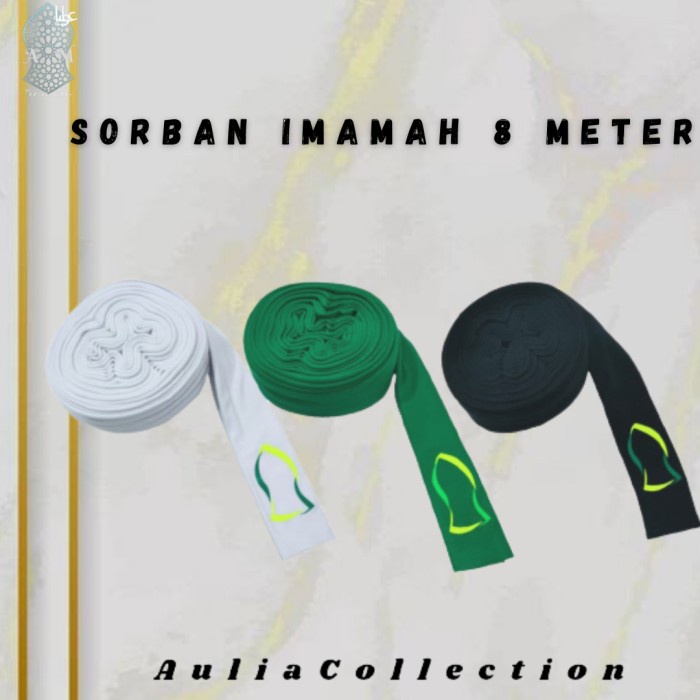Sorban sorban Imamah 8 meter/sorban imamah/sorban - Putih(N7Q0) IMPORT PREMIUM BISA COD Sorban Syal 