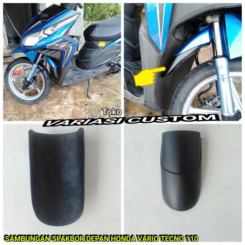 Aksesoris honda vario techno 110 Sambungan spakbor depan Variasi Custom