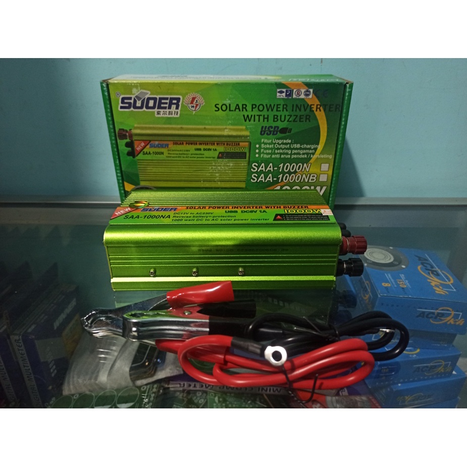 SOLAR POWER Inverter 1000 Watt WITH BUZZER SUOER SAA-1000N ALARM ORI