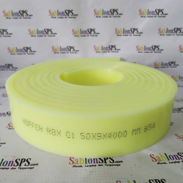 KARET RAKEL SABLON KUNING GLOW RAKEL PLASTISOL 9x50mm