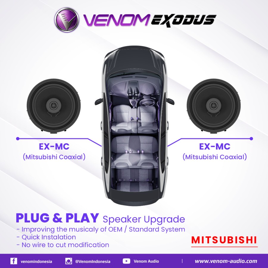 VENOM Speaker COAXIAL EXODUS- EX - Mitsubishi - MC