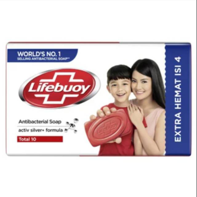 Lifebuoy Soap Sabun Batang isi 4 pcs @ 110 gr - Sabun Batang Lifebuoy Murah