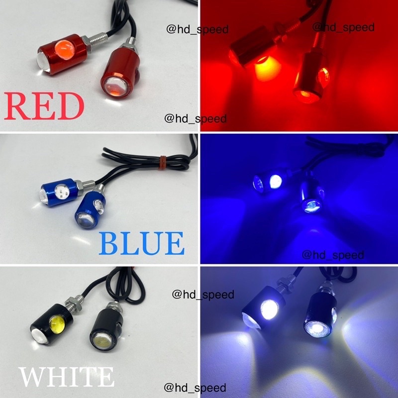 Sepasang Lampu Led Mata Elang 2 Sisi Nyala Diam 12 Volt Waterproof Eagle Eyes