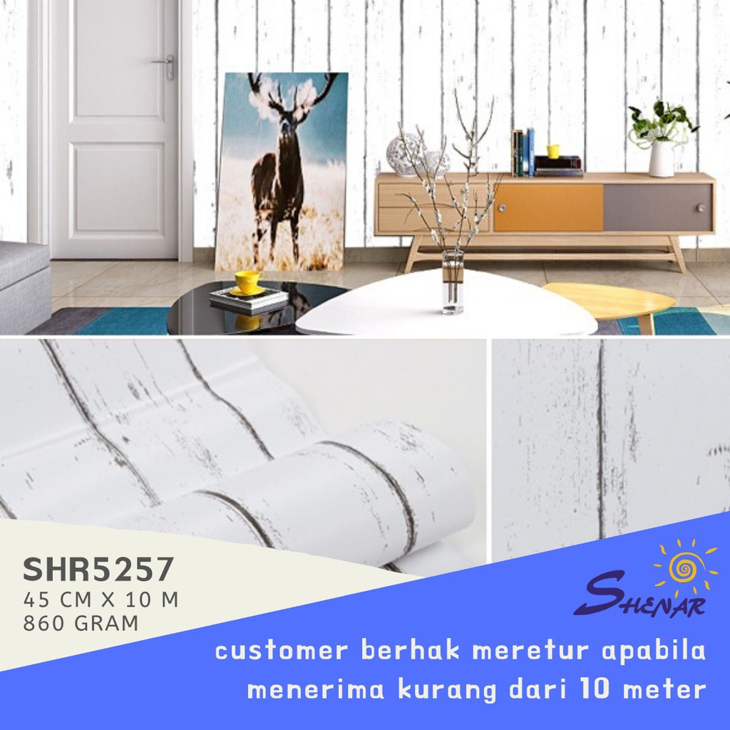 SHENAR,WALLPAPER STIKER DINDING / KAMAR TIDUR / ANAK / RUANG TAMU / DAPUR / SIZE 45 X 10 METER / PVC