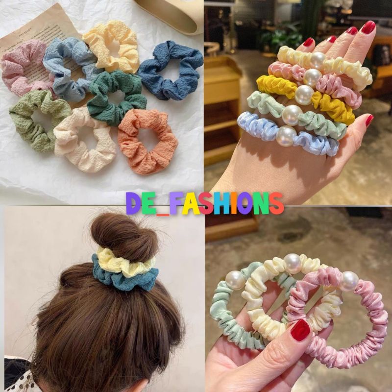 Ikat Rambut Polos Warna Warni / Women Hair Tie/ Kuncir Rambut Wanita