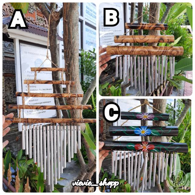 Lonceng Angin/ Wind Chime / Lonceng Bambu Susun