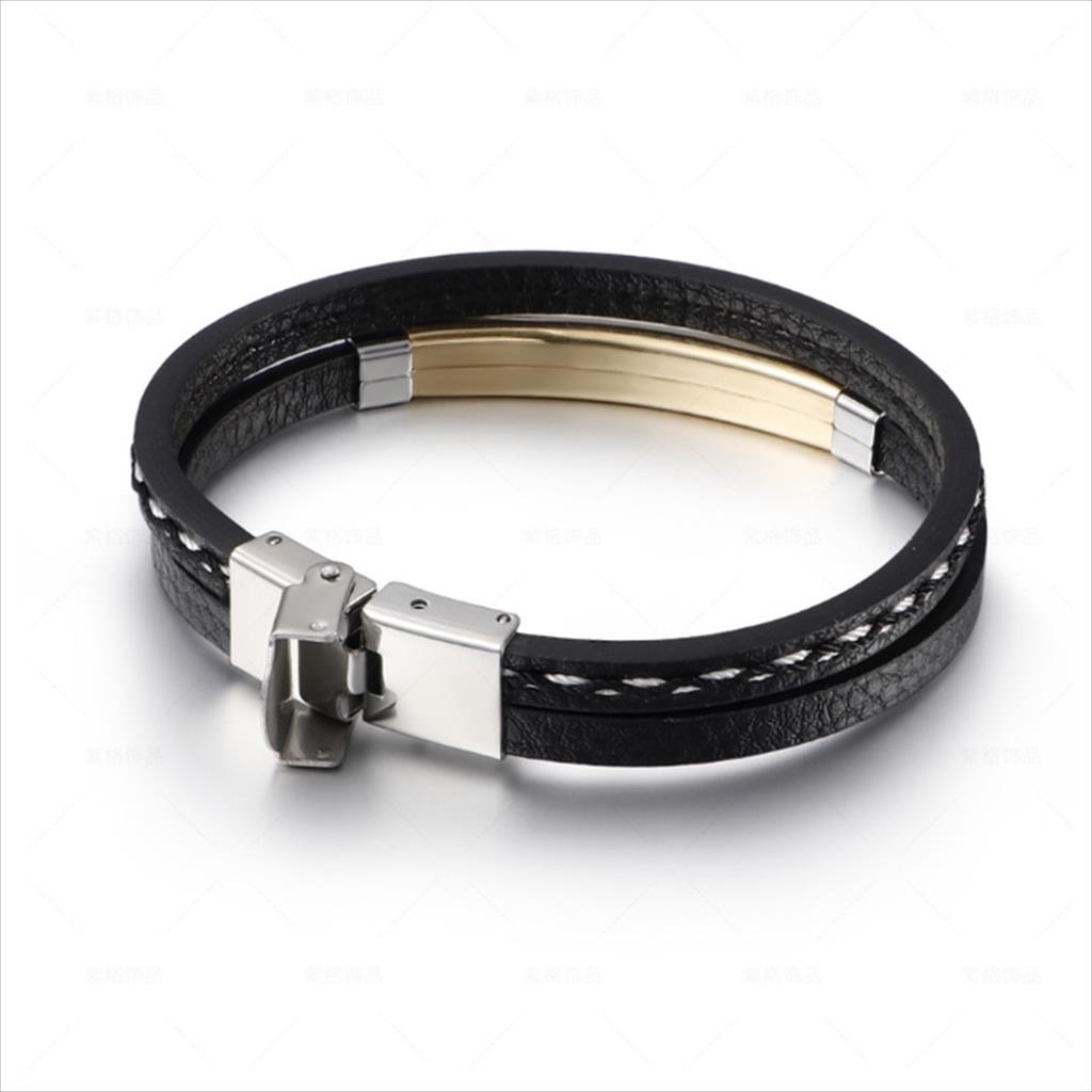 Gelang Kulit Pria Skmei Stainless Original Ukuran 18.5 / 20 CM 65416