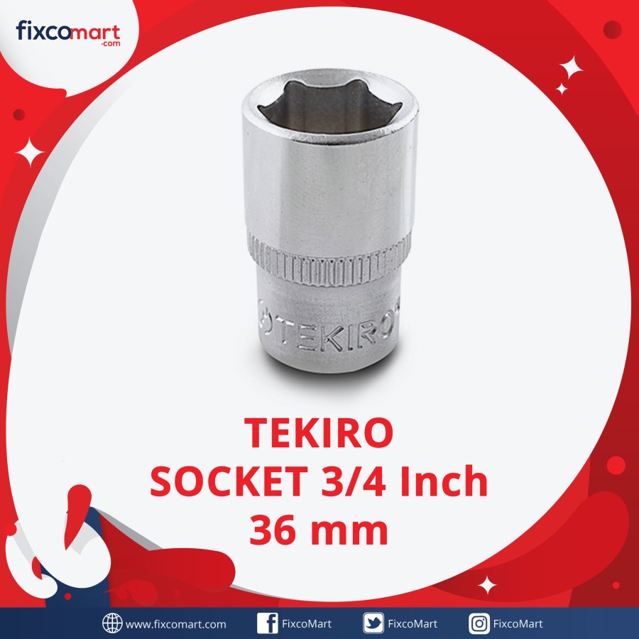 TEKIRO Mata Sock 3/4 inch 6PT (36 mm)