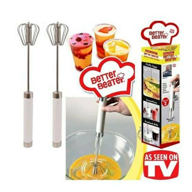 Better Beater (isi 2pcs) / Hand Mixer Murah tanpa Listrik / Pengocok Telur Murah