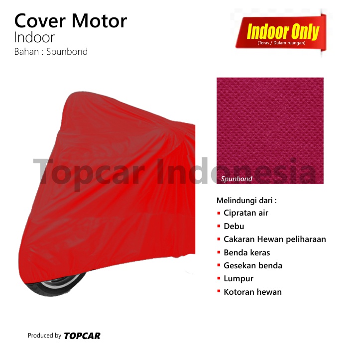 TOPCAR Sarung Motor Suzuki Satria F 150 Cover Motor Indoor Pelindung Penutup Jok Non Waterproof