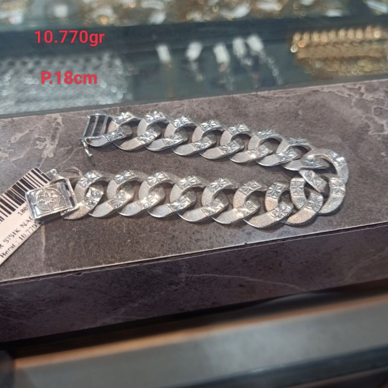 Gelang emas putih kadar 375%