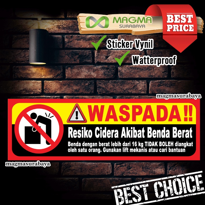 

Stiker K3 Waspada Cidera Akibat Bend Berat