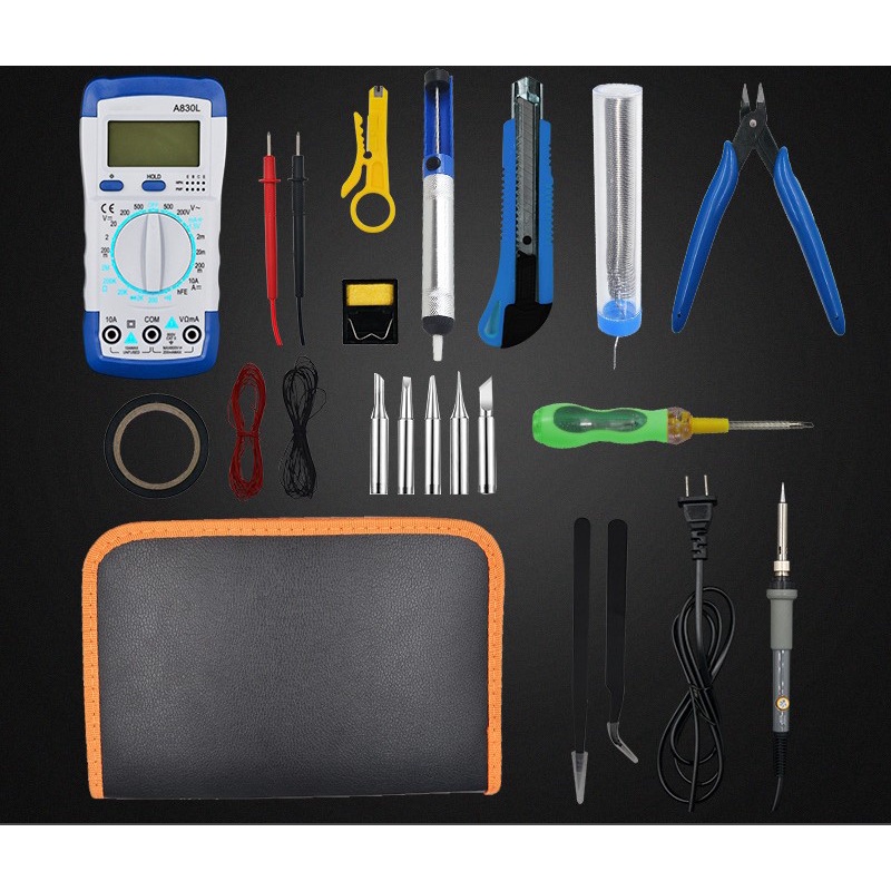 Multitester Set Multimeter Set Solder 60W Soldering Iron Tool Set Kit