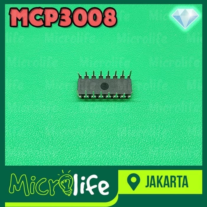 MCP3008 DIP8 8 Channel 10-Bit ADC via Port SPI