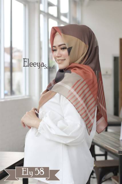 HIJAB SEGIEMPAT MOTIF ELY 58 II Eleeya Scarf