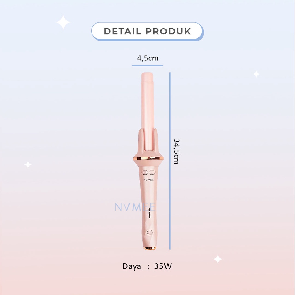 NVMEE - Catokan Keriting Keramik Otomatis Libra Hair Styler New Desain Elegant