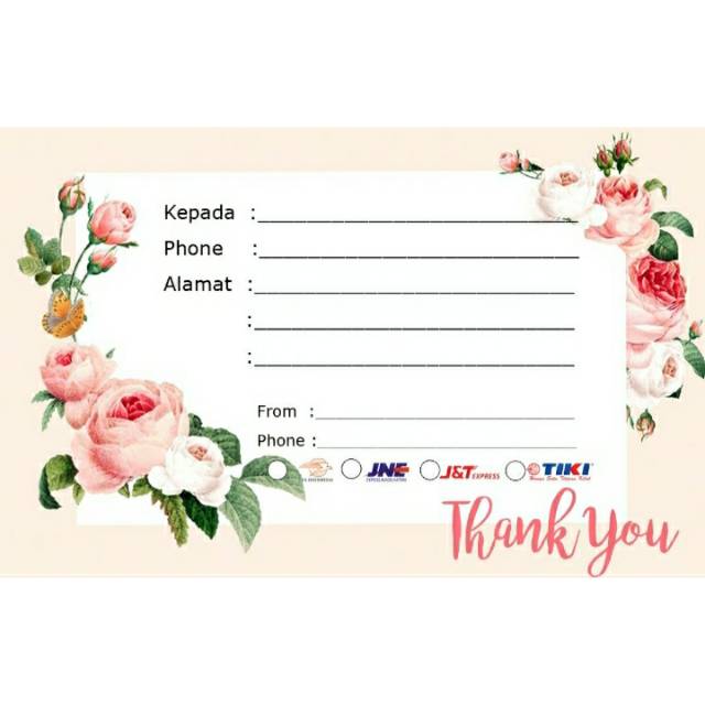 

Stiker Label Pengiriman ( Bahan Bontak )