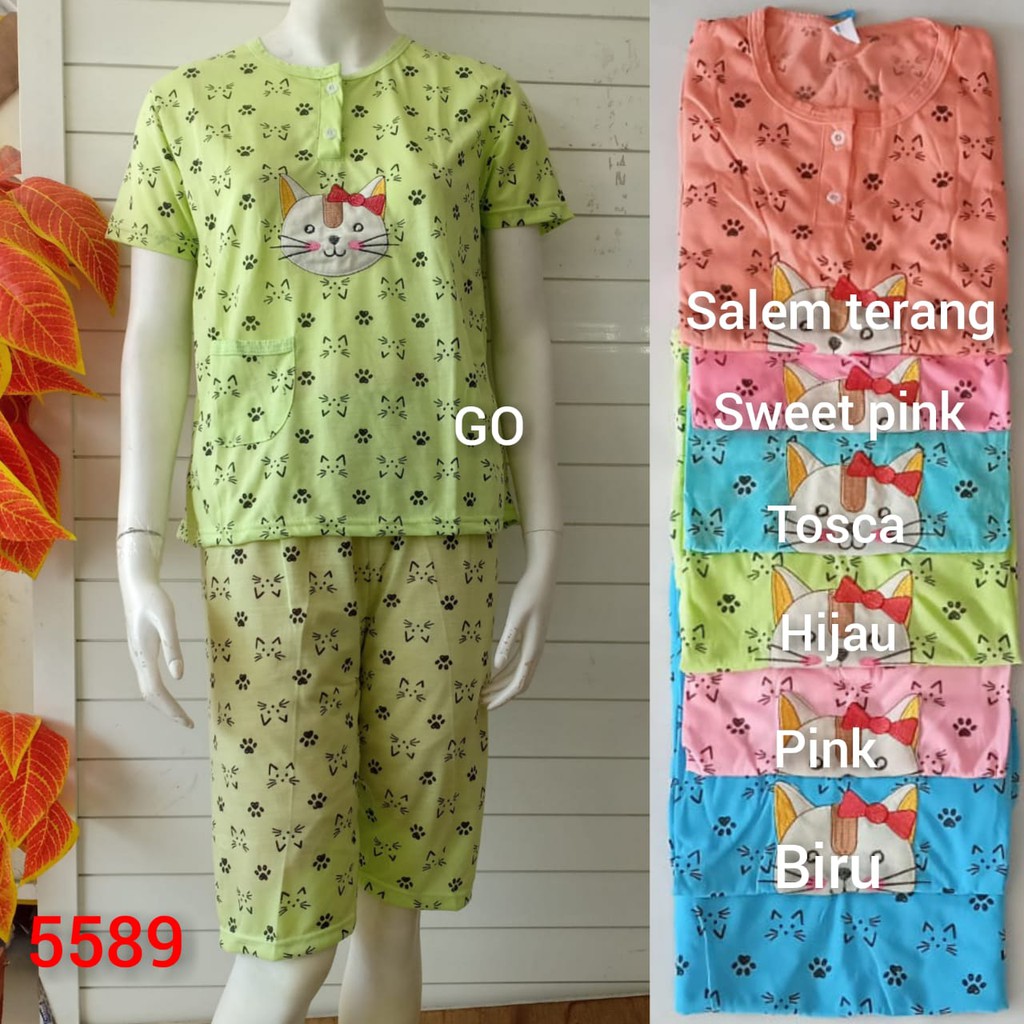 gof A BABYDOLL BOBO STANDART Dewasa 3/4 Pakaian Wanita Setelan Baju Tidur Busui Piyama