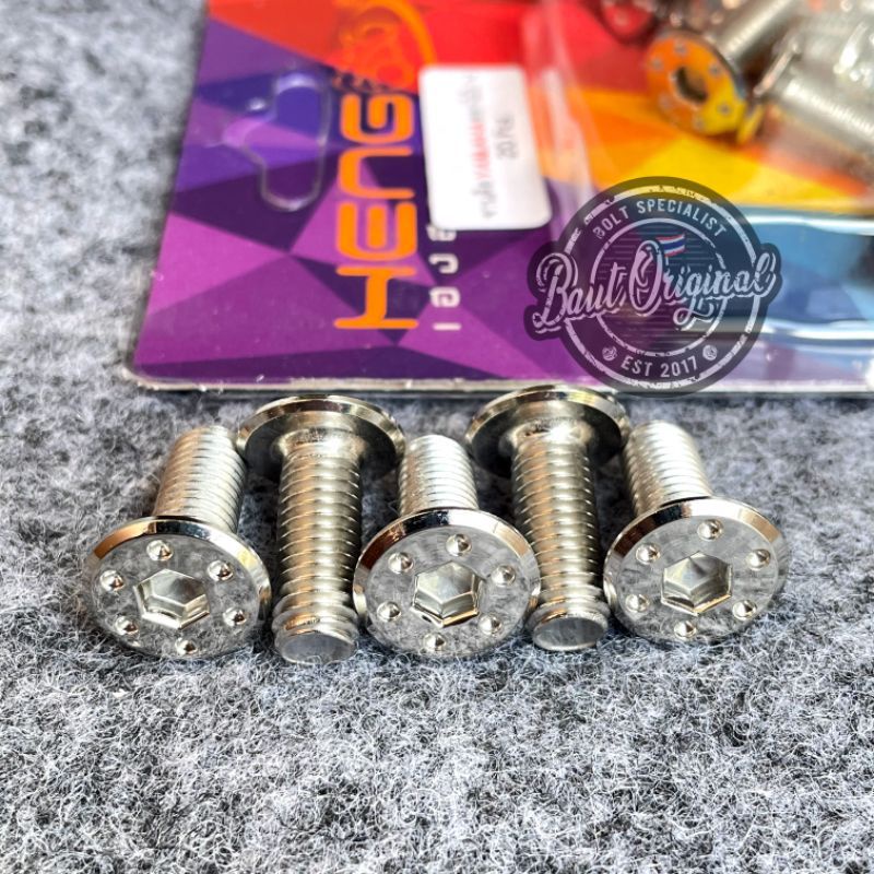 HARGA SATUAN BAUT PROBOLT PIRINGAN CAKRAM baut disk disc cakram probolt bintik stainless  original heng silver tipis slim