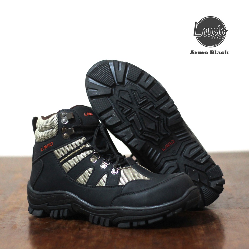 Sepatu Safety Boots Pria Keren Lavio Armo Original