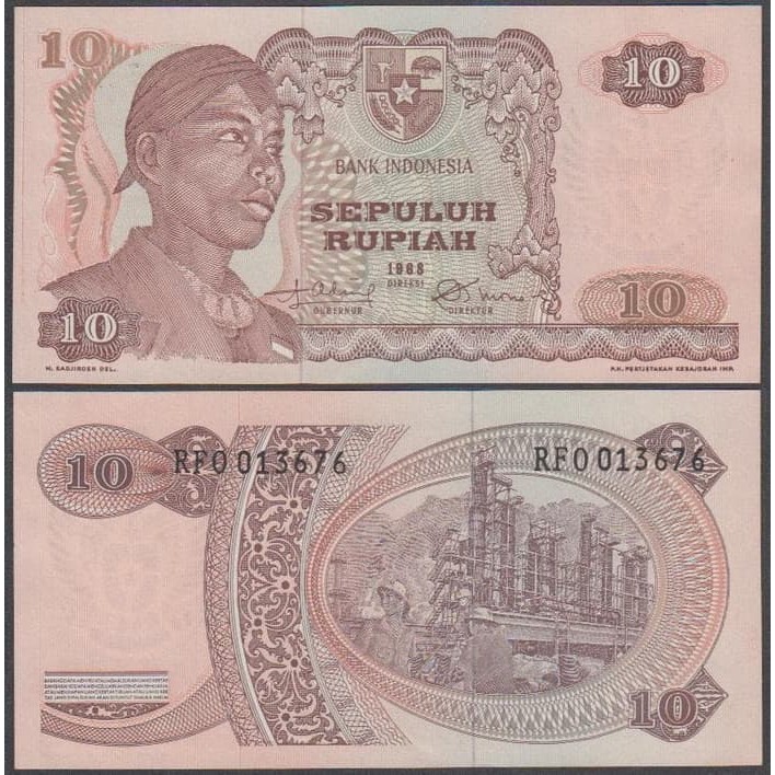 10 Rupiah Kertas 1968 Uang Sudirman Uang Kuno Uang Lama