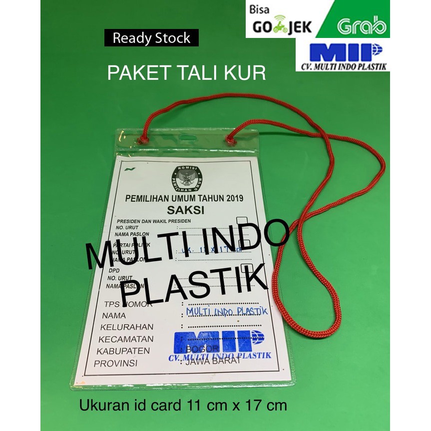 

Set panitia lengkap set tali kur panitia uk 11 x 17 plastik id card