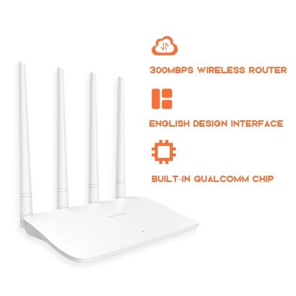Tenda F6 Wireless N300 Easy Setup Router - 4 Antena
