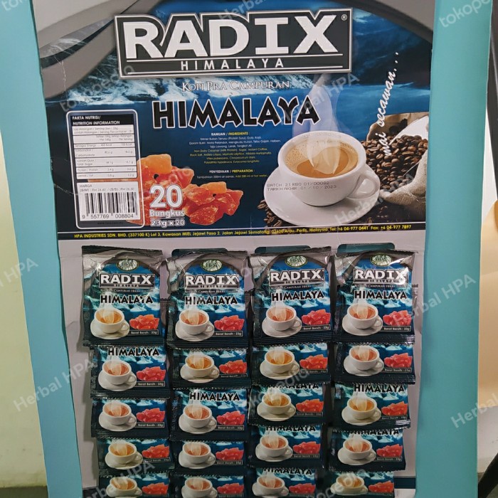 

Kopi Radix Himalaya HPA Malaysia 1 papan isi 20 sacset