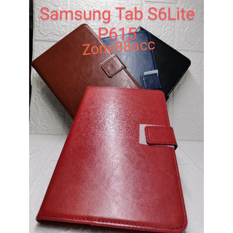 Samsung S6 Lite P615 Sarung Dompet Wallet Kulit Leather Flip Cover Casing Folio Book Cover Case