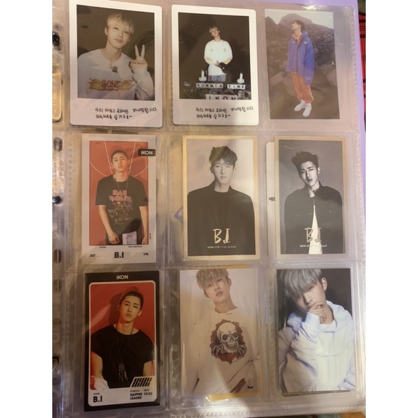 pc hanbin ikon era photocard b.i polaroid welcome back begin half full album