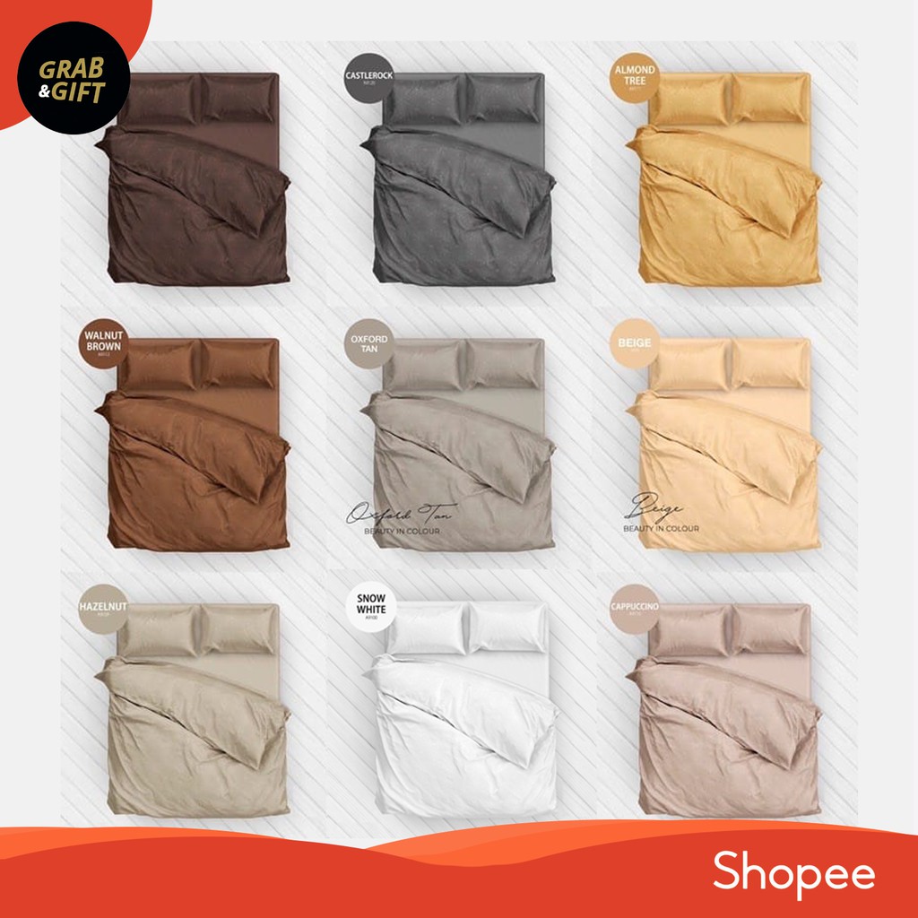 Sprei Set Starlight Emboss Kasur Bantal Guling Elegan Jacquard Polos Size 160x200 cm dan 180x200 cm