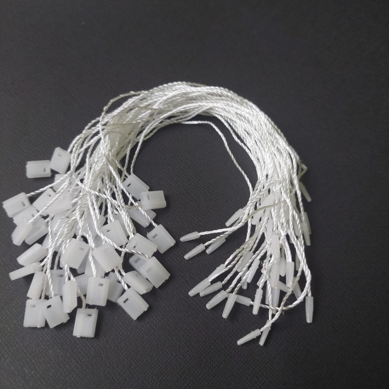 

tali hangtag nilon putih tali label baju ready stok