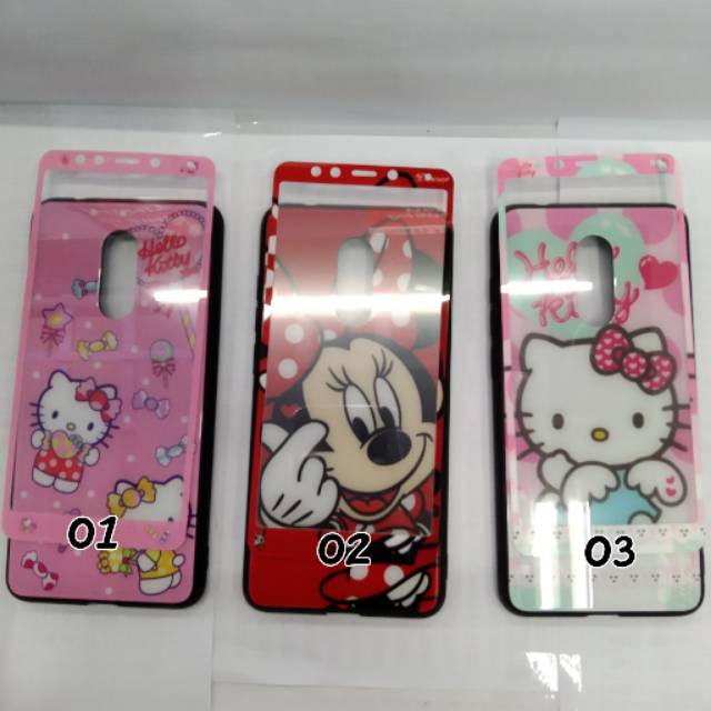 Case kaca gambar + anti gores kaca Xiaomi Redmi 5