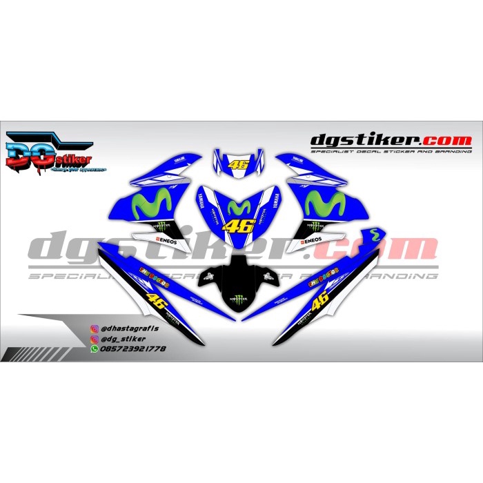Decal Striping Jupiter Mx King Biru Movistar DG Stiker