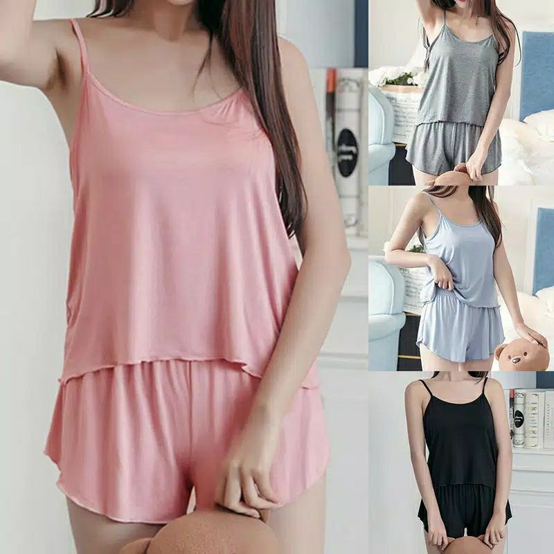 Wilo Sleepwear / Sleepwear Korea / setelan celana pendek korea / setelan pendek korea