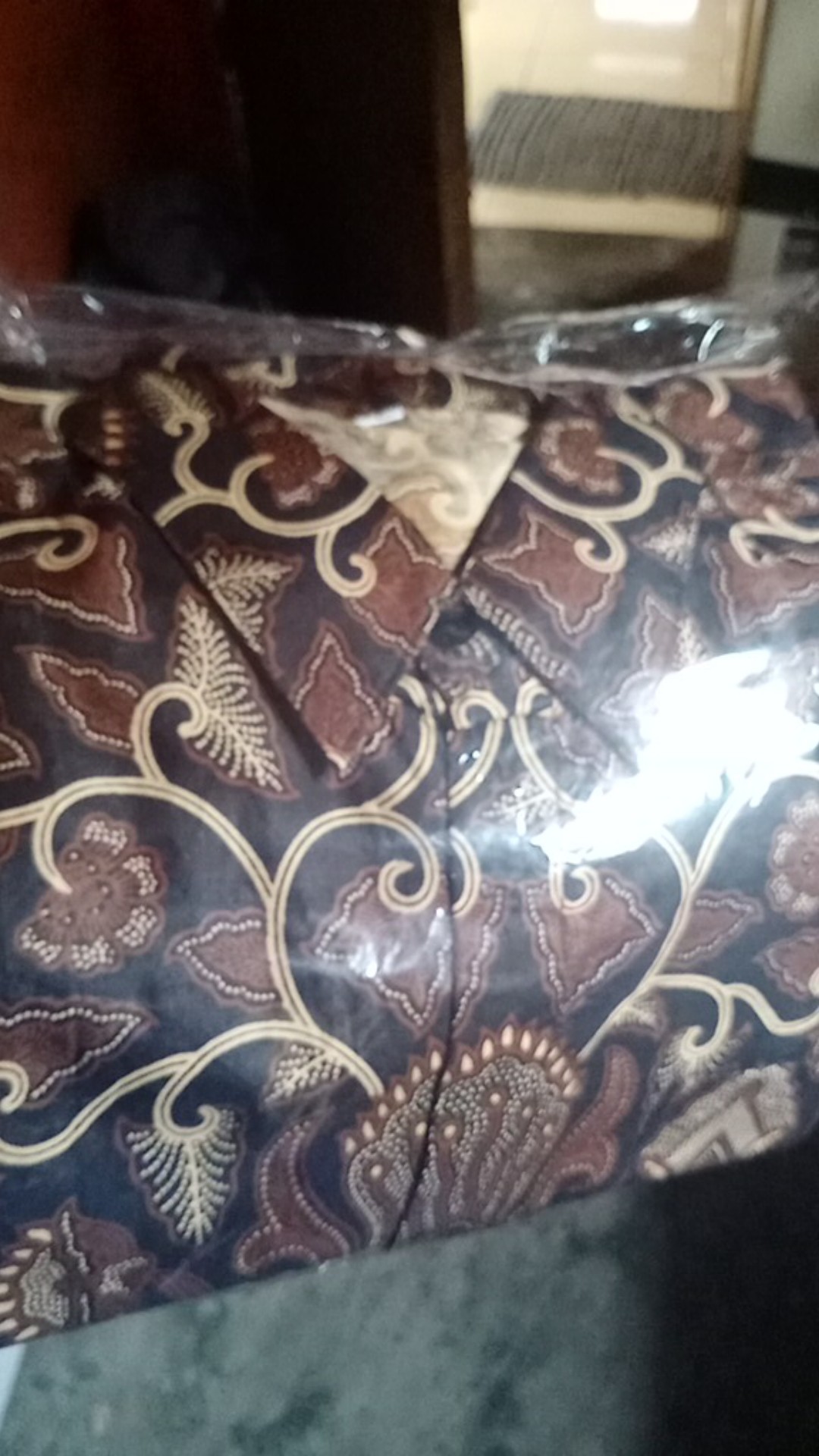 Bswart Batik Hrb026 Kenongo Hem Batik Daun Ulir Kemeja Batik Pria