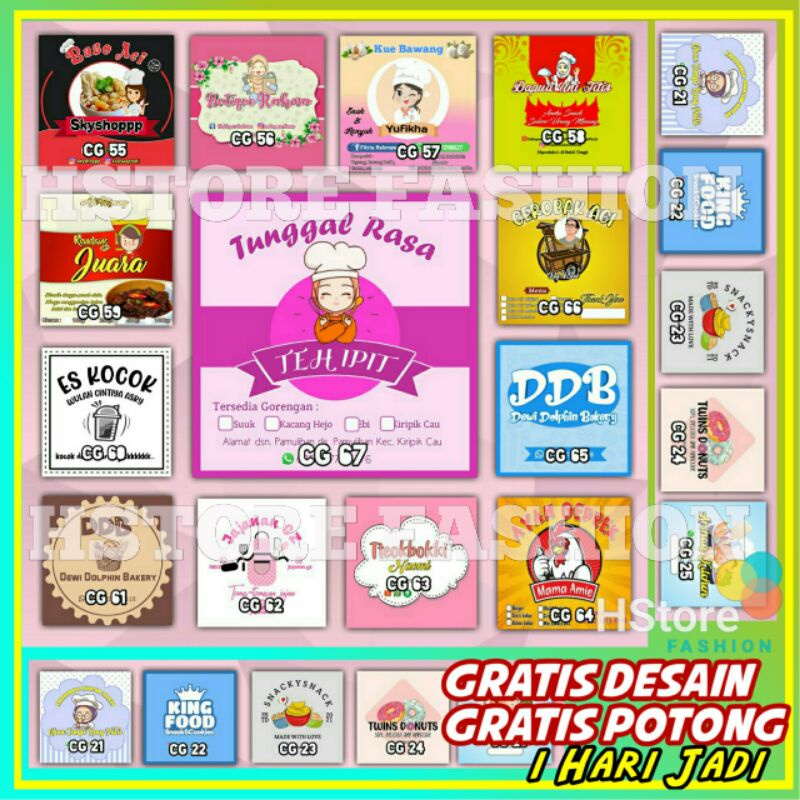 

Cetak Stiker Chromo Bulat Label Makanan Gratis Desain Print Sticker Custom Kemasan Termurah Custom Ukuran