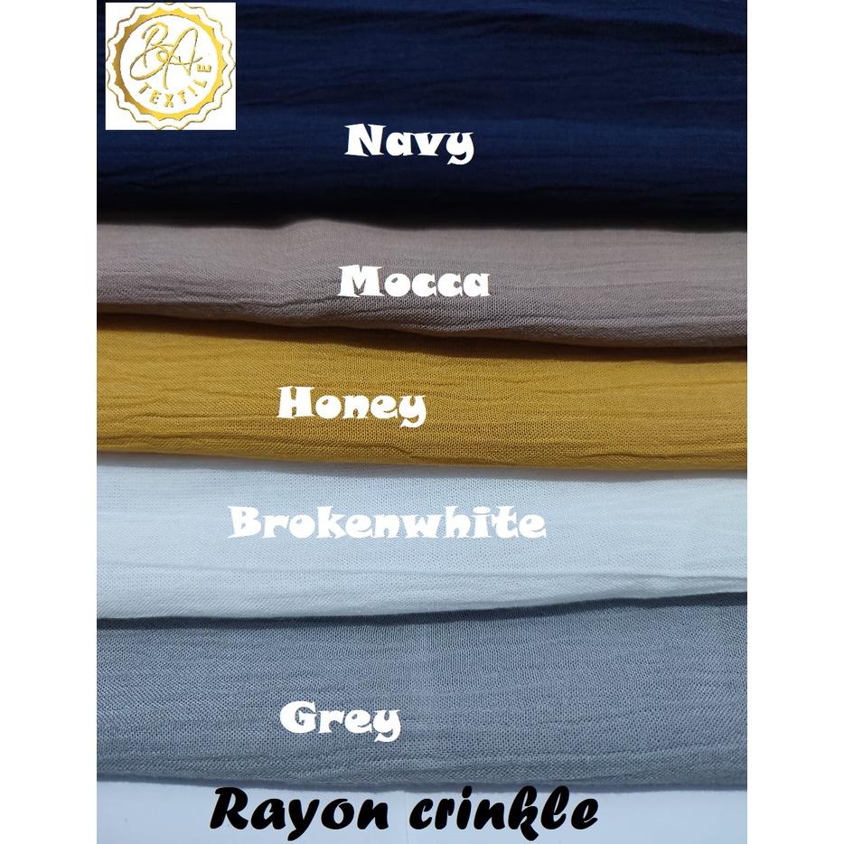 1 Meter Kain Rayon Crinkle Premium/ Bahan Rayon Krinkle