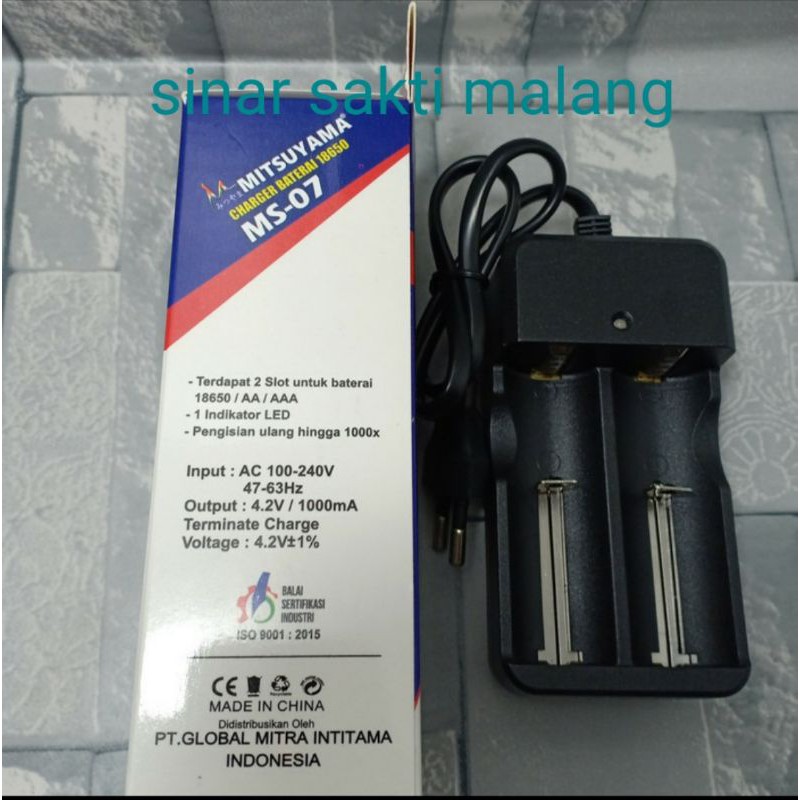 Charger Baterai 2 Slot Mitsuyama MS-07 18650 14500 26650 / alat cas