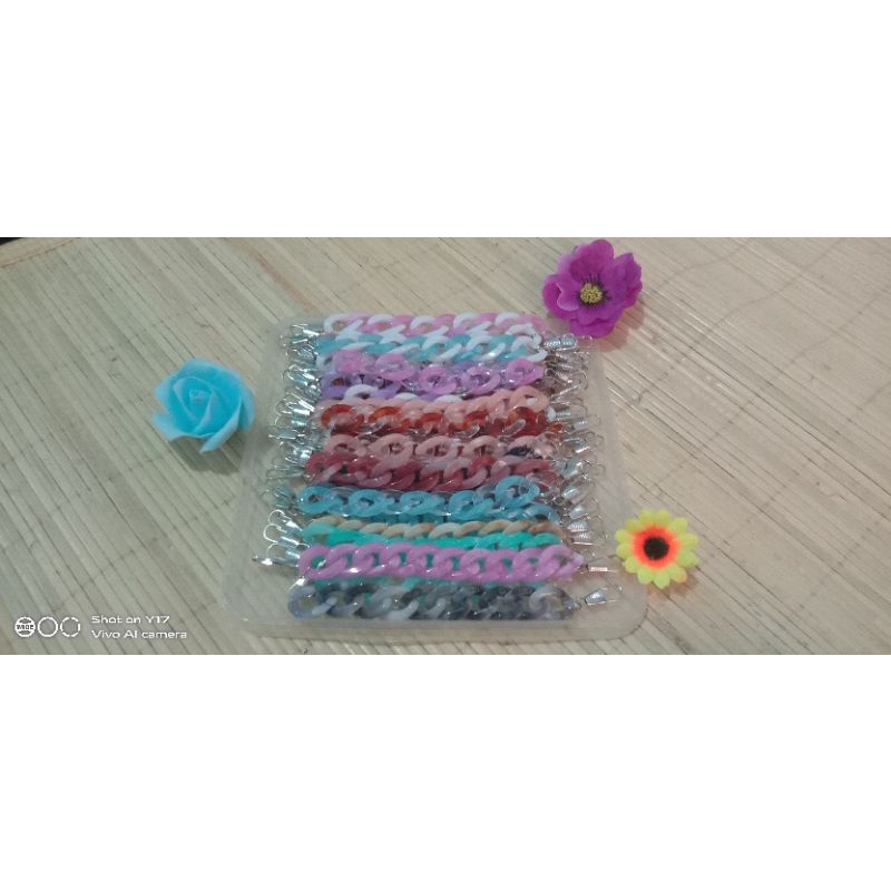 Konektor Masker Rantai Variasi | Konektor Masker Hijab Mutiara Cantik Ayu Ting Ting