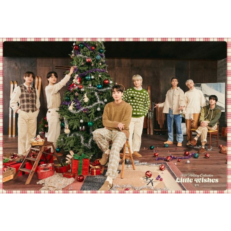 

BTS Postcard Edisi Little Wishes Holiday Collection 2021 Unofficial