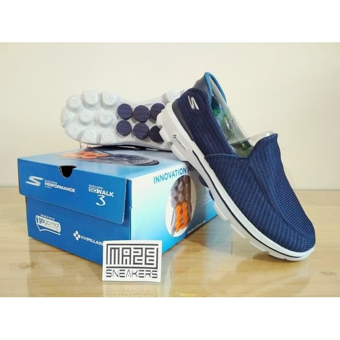 Unik SNEAKERS Casual   Olahraga  SKECHERS Go Walk 3  Navy  Diskon