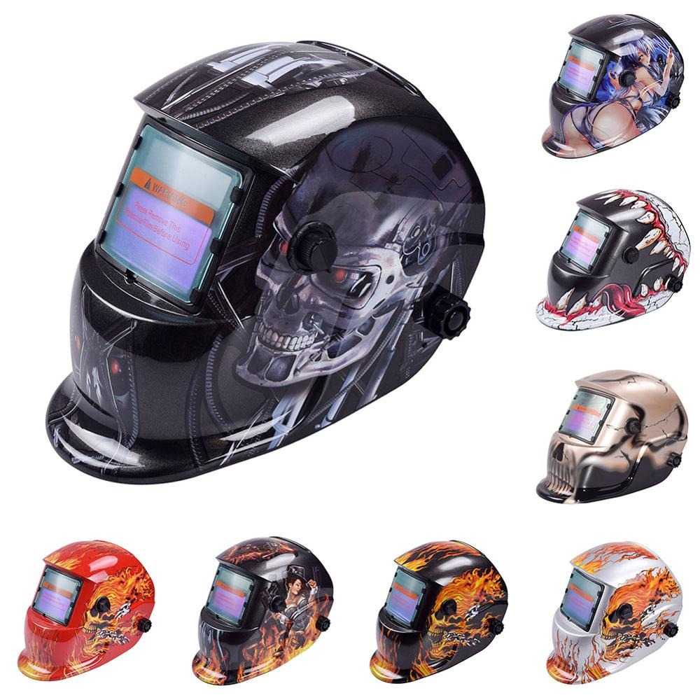 GS8 IMPORT VERMARK Helm Las Otomatis Auto Darkening Motif Terminator- HW-013